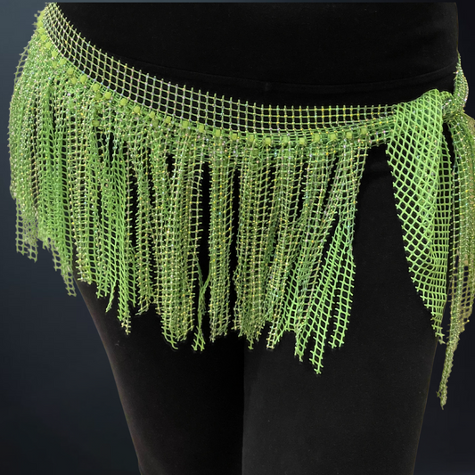 Ceinture à stras vert fluo