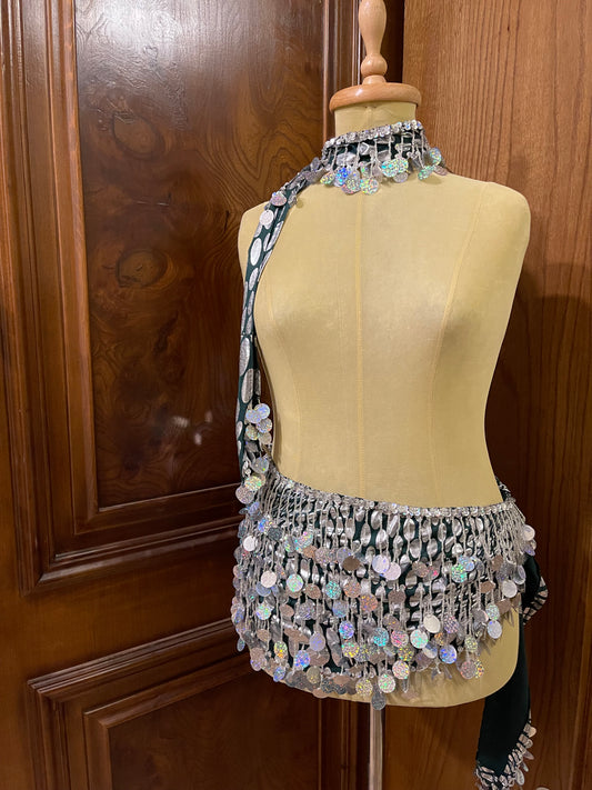 Ceinture perlée + serre tête